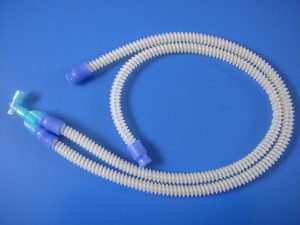 Disinfection of threaded tubes of anesthesia machines